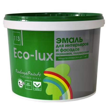 Eco lux эмаль для интерьеров и фасадов